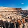 An aerial view of the Colosseum in Rome, Italy